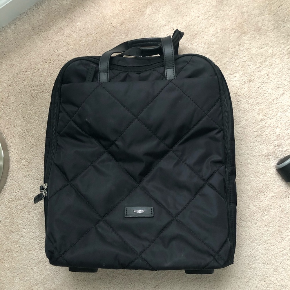 Black Knomo London Laptop bag with wheels